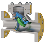 Cast HF Acid swing check valves